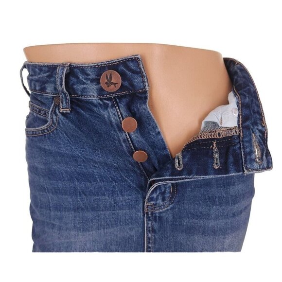 One Teaspoon 2020 High Waist Mid Length Denim Skirt 27 S Long Rise Super Fitted - Picture 4 of 11
